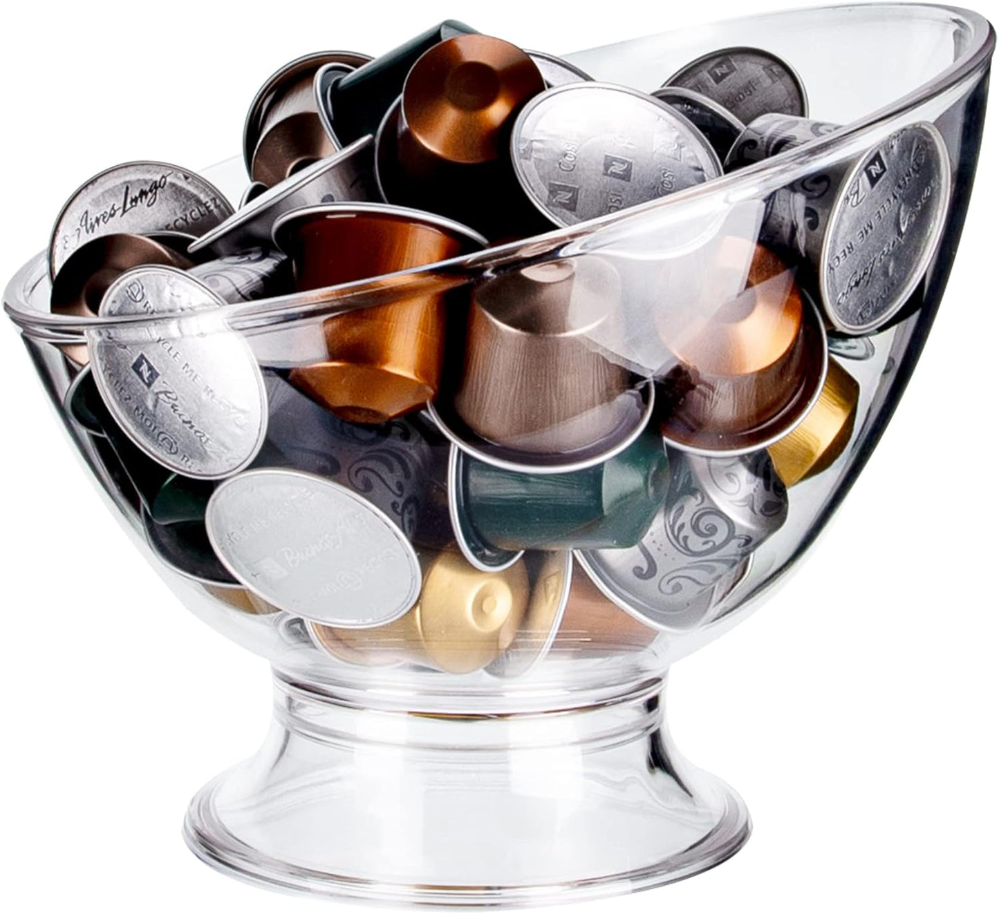 MOLFUJ Coffee Pod Holder, Clear K Cup Holder Plastic, Espresso Coffee Pod Holders for Counter Small, Coffee Pod Storage for K Cups, Capsule Organizer Creamer Holder for Coffee Bar (2 Pack)