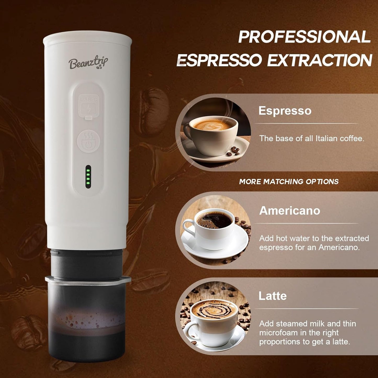 H02 PRO Portable Electric Espresso Maker, Small Coffee Machine Compatible with Nespresso Capsule Original Pods & Ground Coffee, Mini Travel Size for Camping, Hiking, RV, Office, w/Gift Box