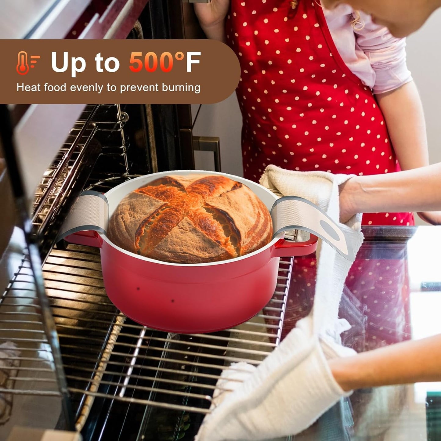 3 PCS Silicone Bread Sling for Dutch Oven Liners, Non Stick & Easy to Clean Silicone Bread Baking Mat with Extra Long Handles, Reusable Round Silicone Baking Mats to Transfer Sourdough Bread