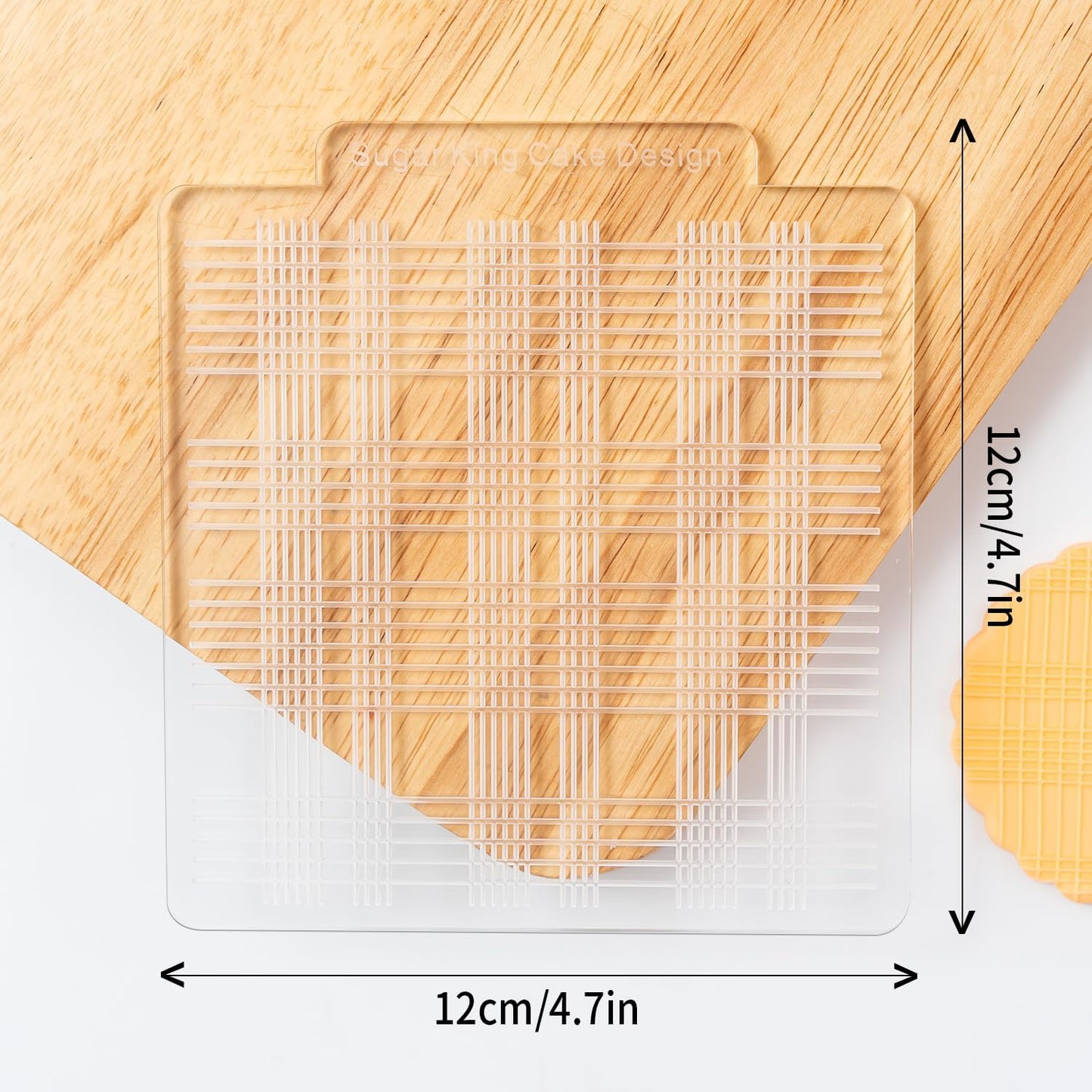 KALAIEN 3 Pack Cookie Embosser Set, Fondant Impression Mats Acrylic Embosser for Fondant Stamps, Texture Sheets for Polymer Clay, Chocolate, Cupcake Topper, Fondant Molds-Style 2