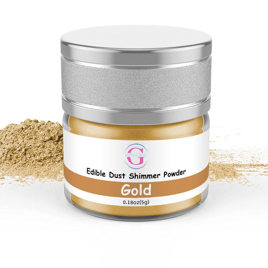 Glitter & Glitz Edible Glitter for Drinks - Premium Drink Glitter Edible Dust for Cocktails, Baking, Brew, Champagne - Luster Dust and Cocktail Glitter - Edible Glitter for Drinks Decoration (Gold, 5Grams)