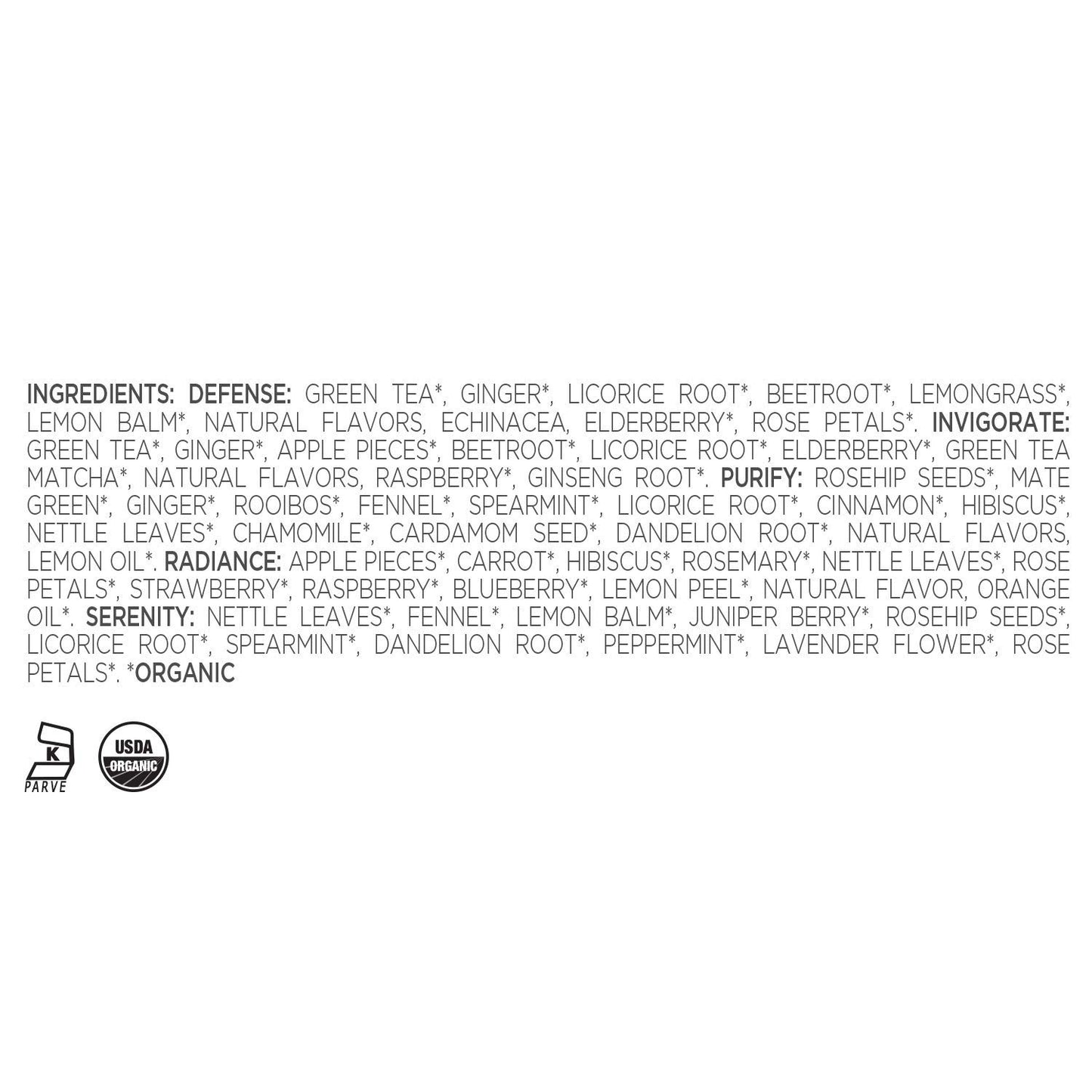 Tea Forte Wellbeing Organic Wellness Tea, Petite Presentation Box Tea Gift Set Sampler, 10 Count, 2 of Each Variety Individually Wrapped Handcrafted Pyramid Infuser Bags