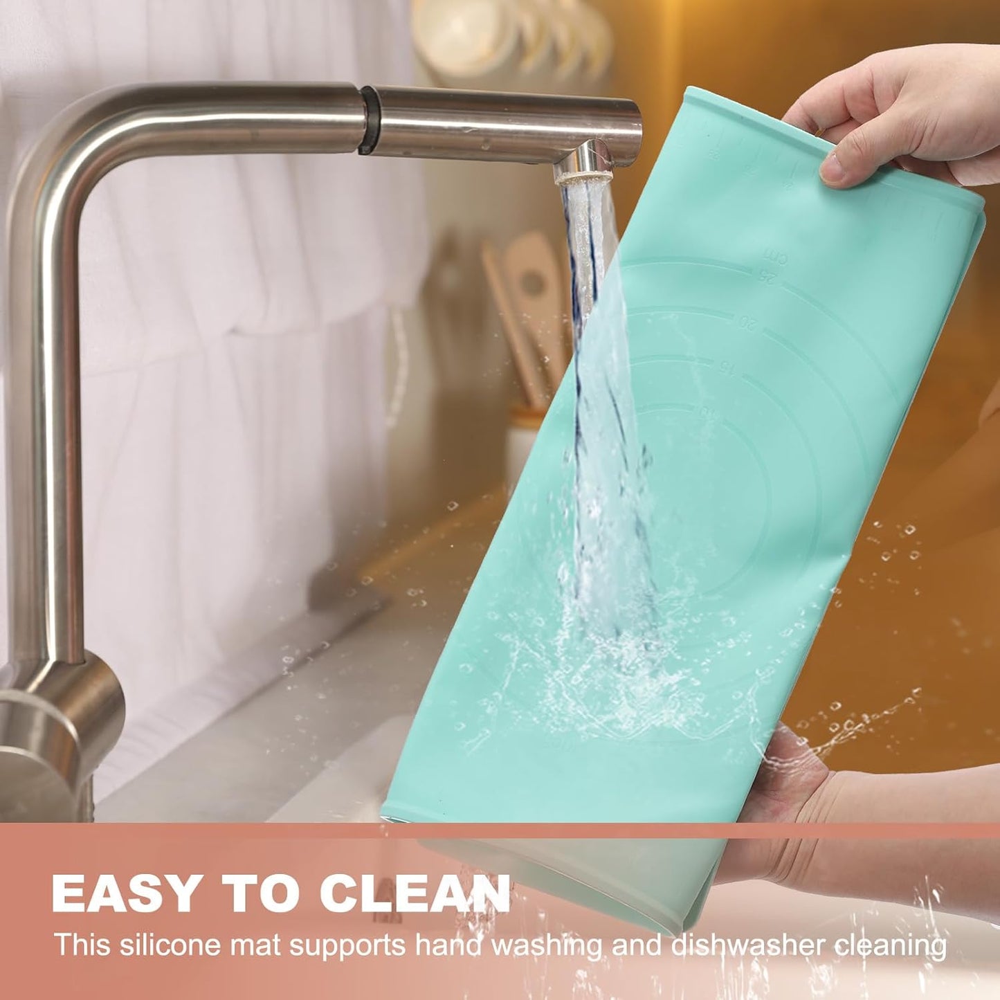 uxcell Silicone Pastry Mat, 19.7" x 15.8" Silicone Baking Mat with Measurements, Non-Stick Dough Rolling Mat for Making Pastry Cookies Bread Pizza Purple