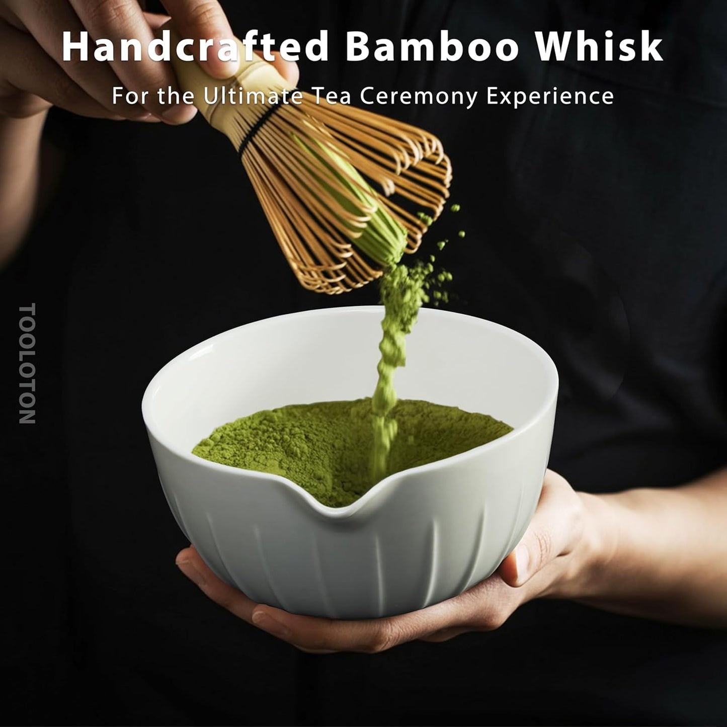 7 Pieces Matcha Whisk Set - Ceramic Matcha Kit with Bowl, Whisk, Holder, Bamboo Scoop, Rest, Sifter, and Tea Towel – Elegant Matcha Gift Set for Women