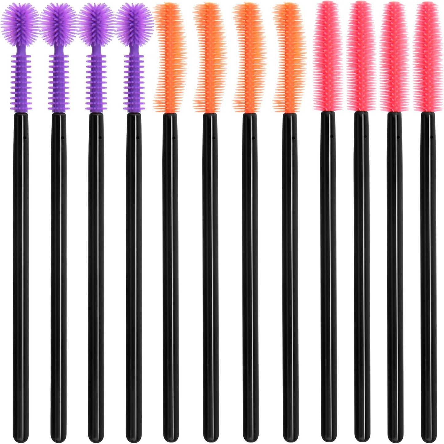 OIIKI 12 pcs Crevice Cleaning Brushes, Silicone Nook and Cranny Sewing Machine Cleaning Brushes, Tiny Cleaning Brushes for Small Crevices, Machine Gaps, Computer Keyboards (Orange, Purple, Red)