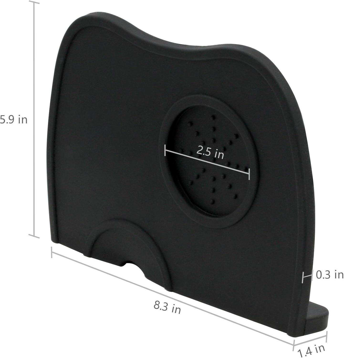 Handook Tamper Mat, Espresso Tamper Mat, 8.3 X 5.9 Inch Coffee Mat, Coffee Tamper Mat for Espresso Machine, Espresso Accessory, Barista Tools, Coffee Tamper Station, Espresso Pad for Counter (Black)