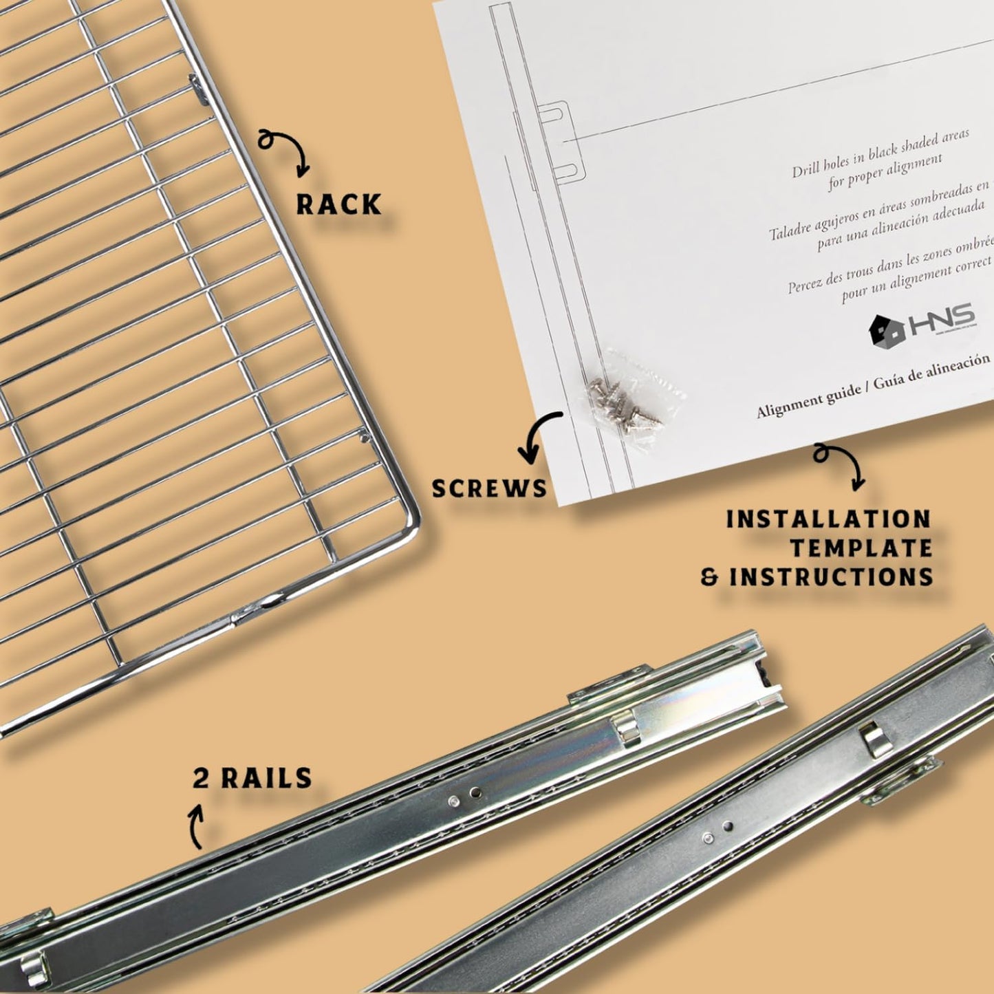 HOLDN’ STORAGE Pull Out Cabinet Organizer, Heavy Duty Caddy w/Lifetime Limited Warranty -22”W x 21”D - Requires At Least 23-1/4” Cabinet Opening, Steel Metal Cabinet Drawers Slide Out, Chrome