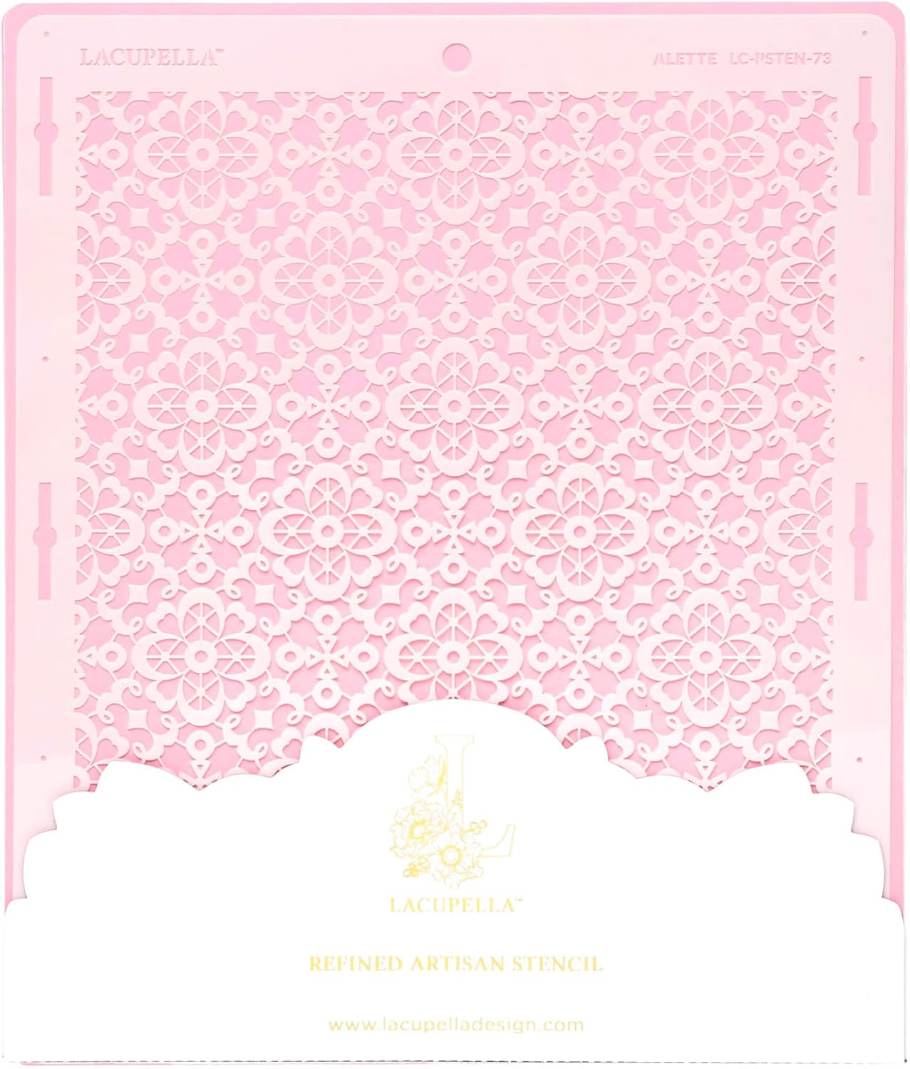 Cake Decorating Stencil for Tall Buttercream Cake, Royal Icing, Ganache, Paint, Airbrush (ALETTE)