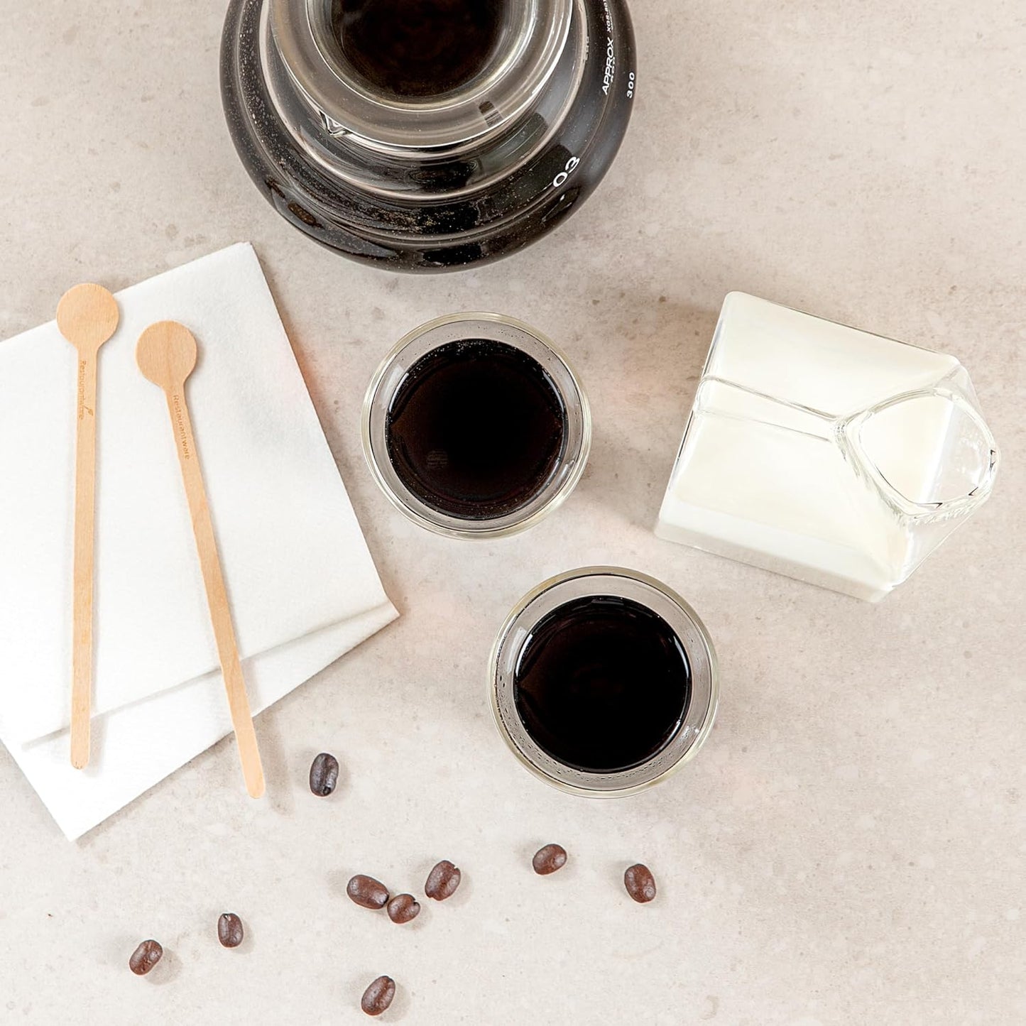 Restaurantware-Forma Professional 3.4 oz Double Wall Shot Glasses, 2 Insulated Espresso Cups - Dishwashable, Reusable, Clear Glass Coffee Cups, Freezable, For Hot Or Cold Beverages