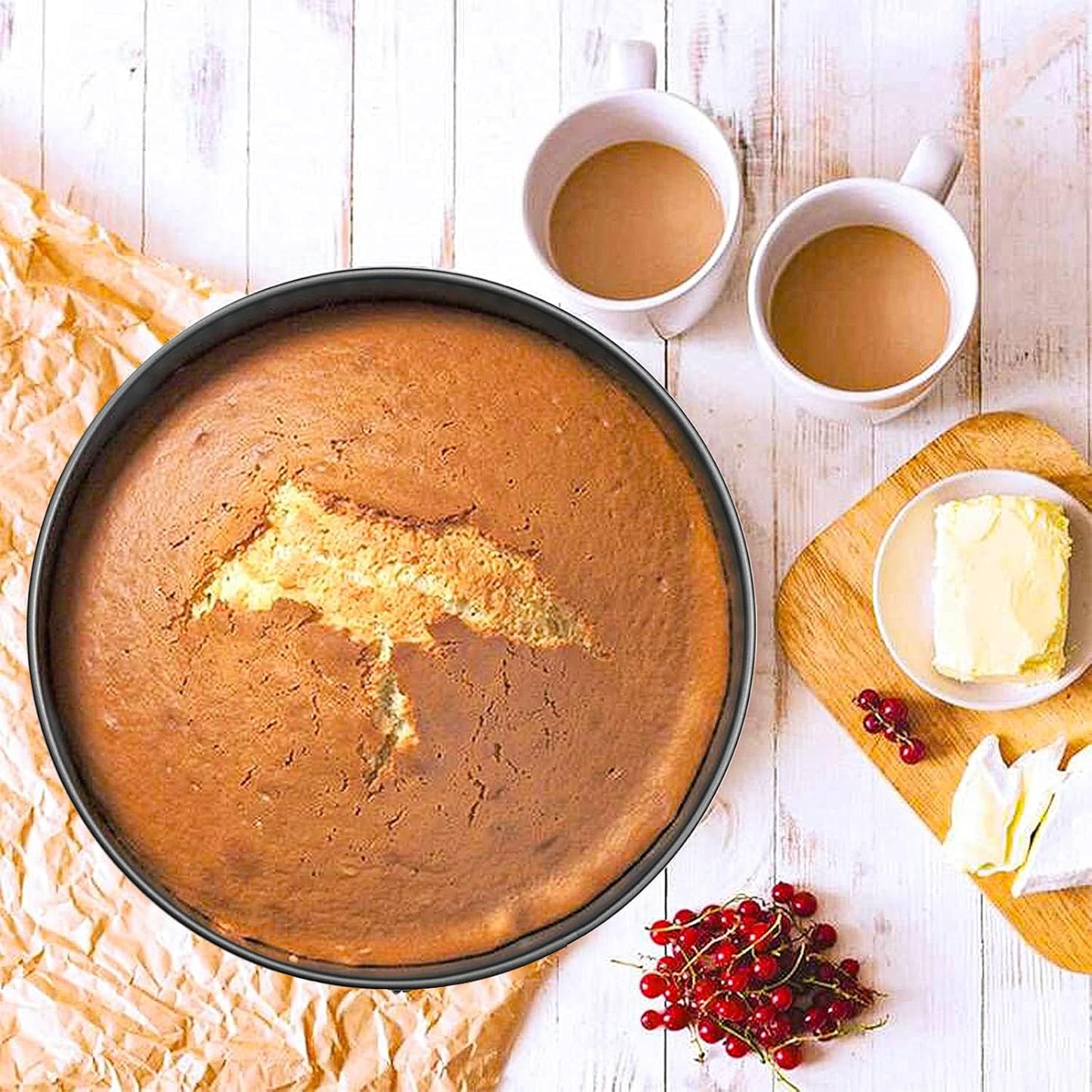 Webake Springform Pan 12 Inch, Nonstick Cheesecake Pan with Removable Bottom Large Cake Tin Baking Mold for Christmas Birthday Baby Shower