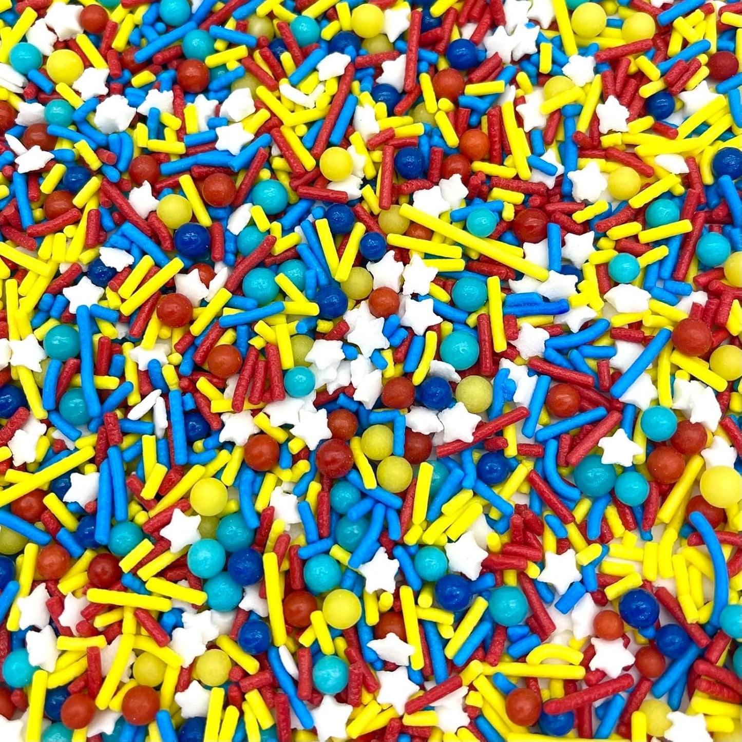 Manvscakes Sprinkles- Edible Cake and Cupcake Sprinkles with Assorted Shapes and Sizes for Parties, Metallic Sprinkle Mix for Cookies, Ice Cream, Cake and Cupcake Decorating, 4 oz (Primary)