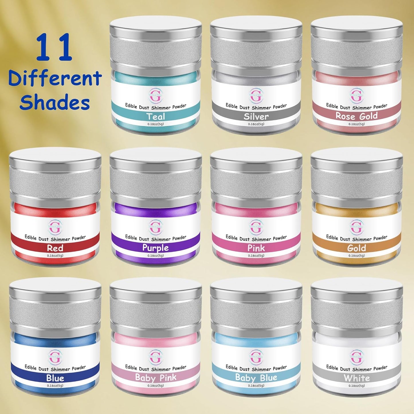 Glitter & Glitz Edible Glitter for Drinks - Premium Drink Glitter Edible Dust for Cocktails, Baking, Brew, Champagne - Luster Dust and Cocktail Glitter - Edible Glitter for Drinks Decoration (Purple, 5Grams)