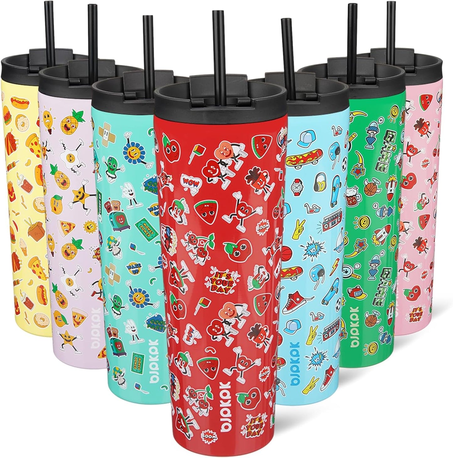 BJPKPK 30oz Tumbler With lid And Straw Stainless Steel Travel Coffee Mug Insulated Tumblers Cups,Passionate Red