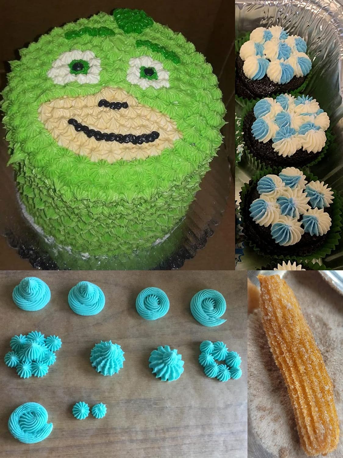 4B Piping Tip,3 Pcs 4B Frosting Tip,Seamless 4B Icing Tip,Open Star Cake Decorating Tip 4B