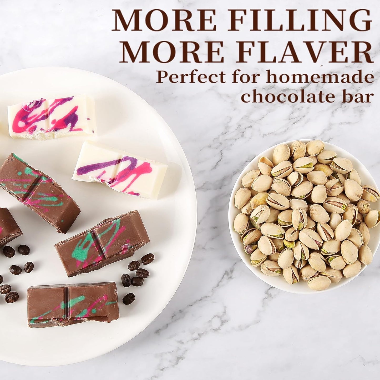 1 Inch Deep Chocolate Bar Mold, 3 Cavity Large Dubai Chocolate Molds, Thick Candy Bar Mould for Filling（1 Pack）