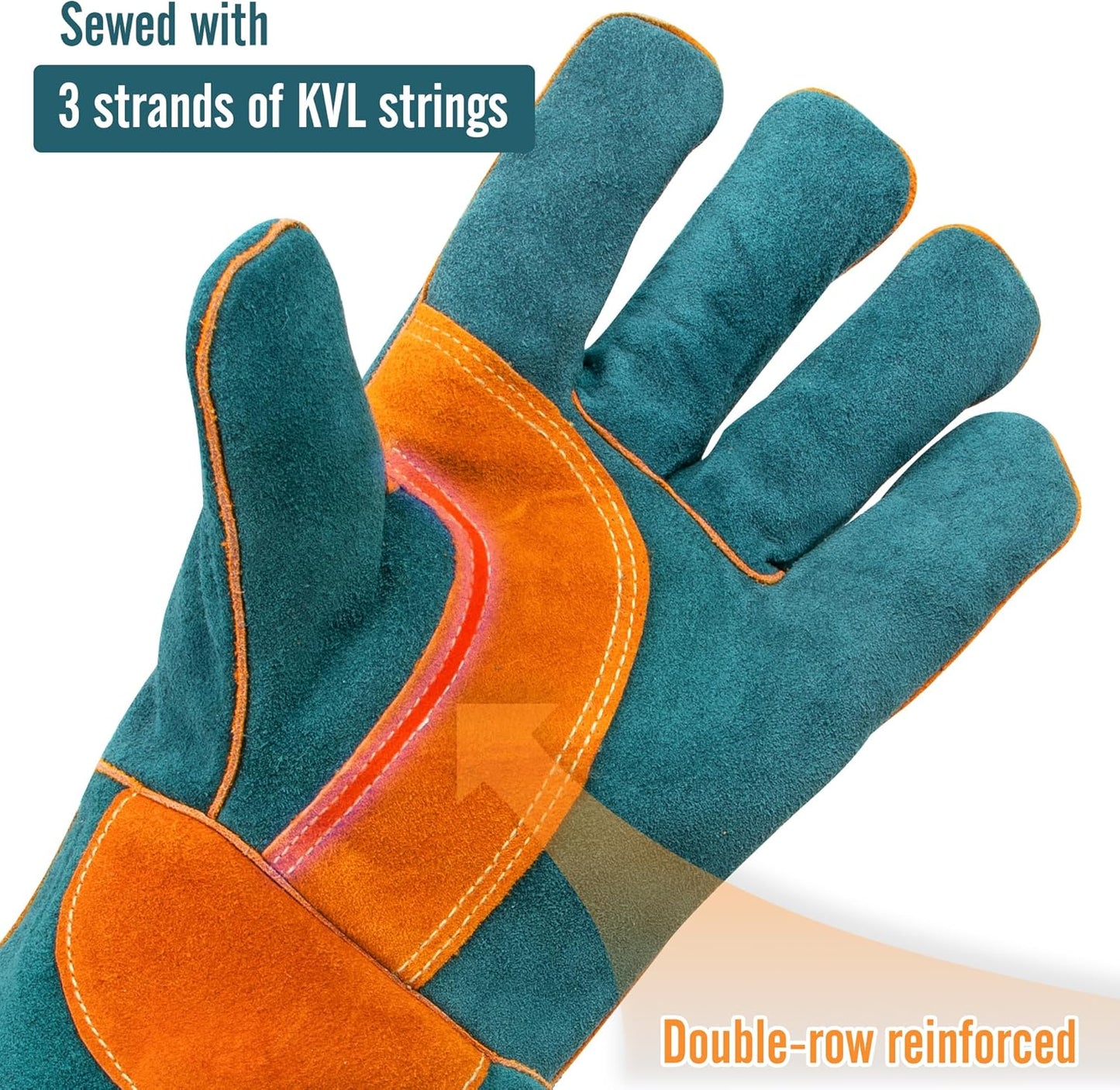 BEETRO 932℉ Heat Resistant Forge/Mig/Stick Welding Gloves for Oven/Grill/Fireplace/Furnace/Stove/Pot Holder/Wood Burner