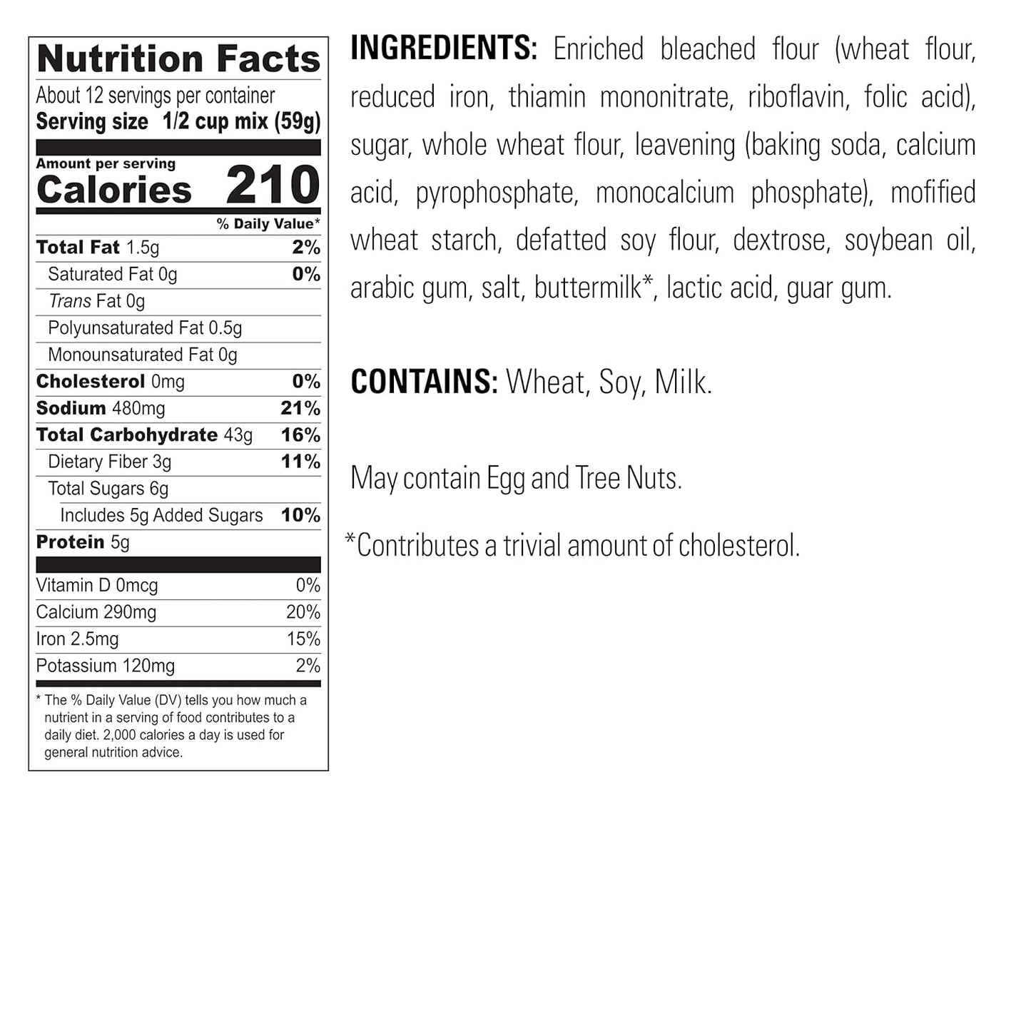 Krusteaz Heart Healthy Buttermilk Pancake Mix, 25.2 oz (Pack of 1)