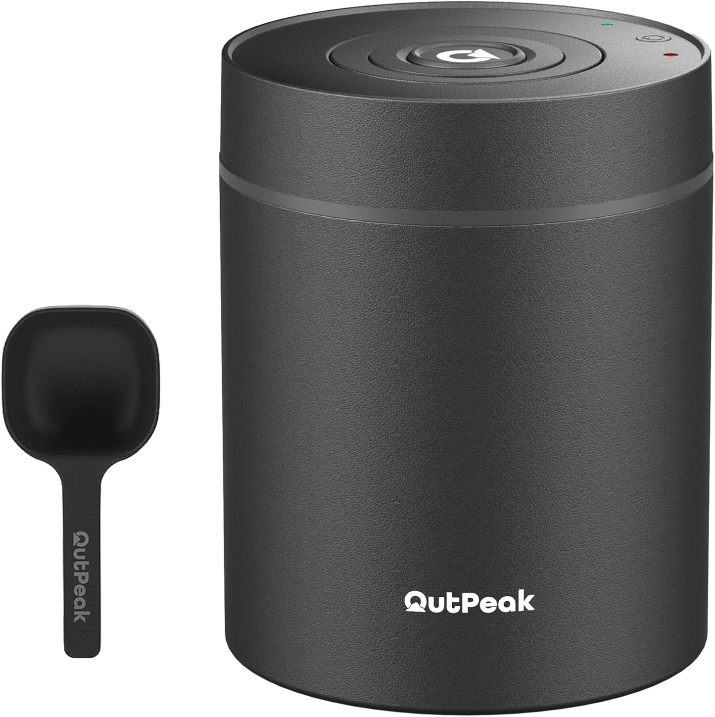 OUTPEAK Neo 2025 Kilo Auto Vacuum Coffee Canister, 1.5L Capacity for 17.6oz of Coffee Beans, One-Button Operation, Stainless Steel Coffee Storage Container with Scoop (Barista Champion's Choice)