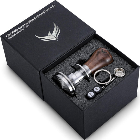 Espresso Tamper 51.5mm for La Pavoni Post Millenium Models Calibrated, Auto-Leveling and Spring Loaded Design Stainless Steel Ripple Base Coffee Tamper with 20lb / 25lb / 30lbs Replacement Springs