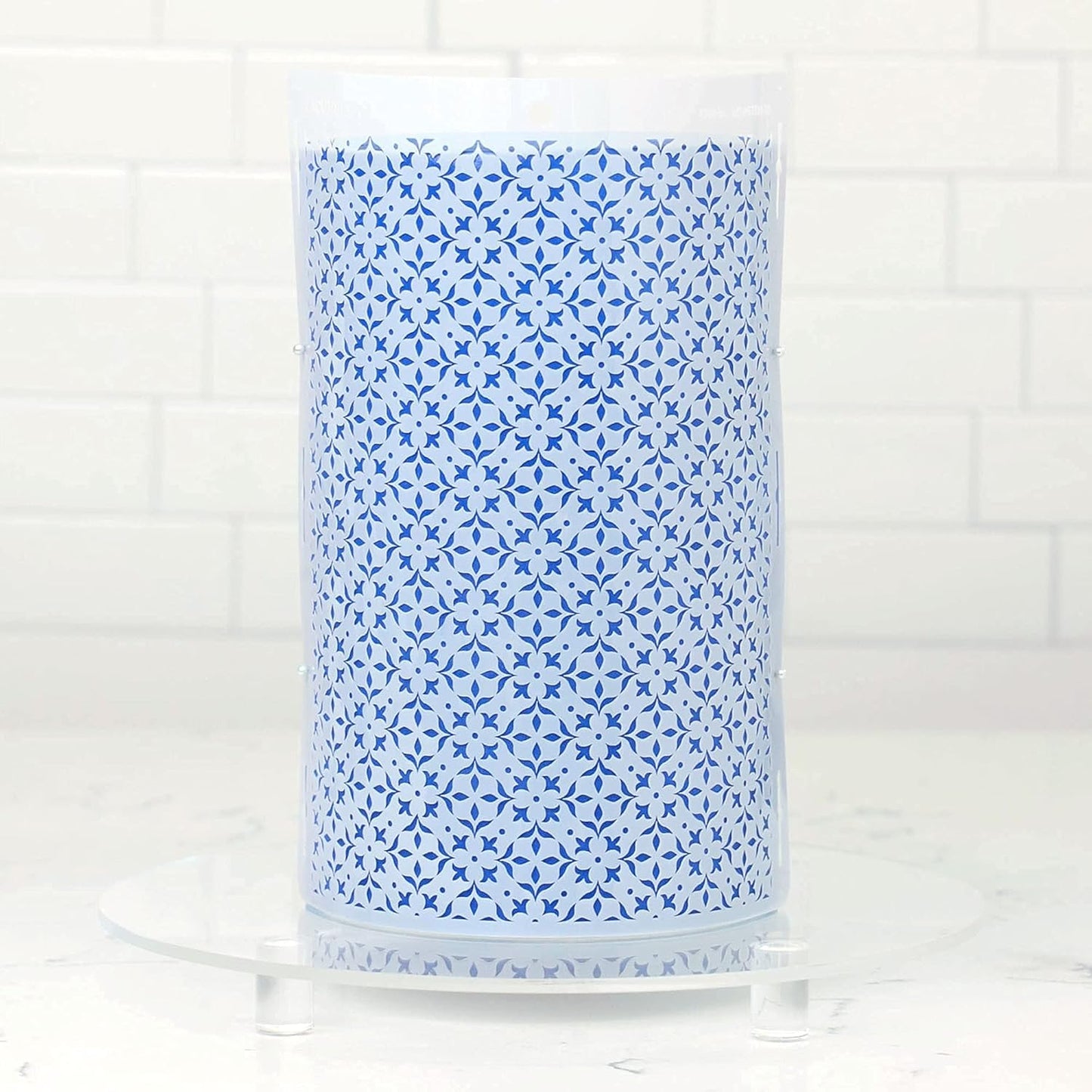 Cake Baking Stencil - Seamless Delicate Pattern for Decorating Tall Double Barrel Cake to Use with Buttercream, Royal Icing, Ganache, Paint, Airbrush (ORNA)