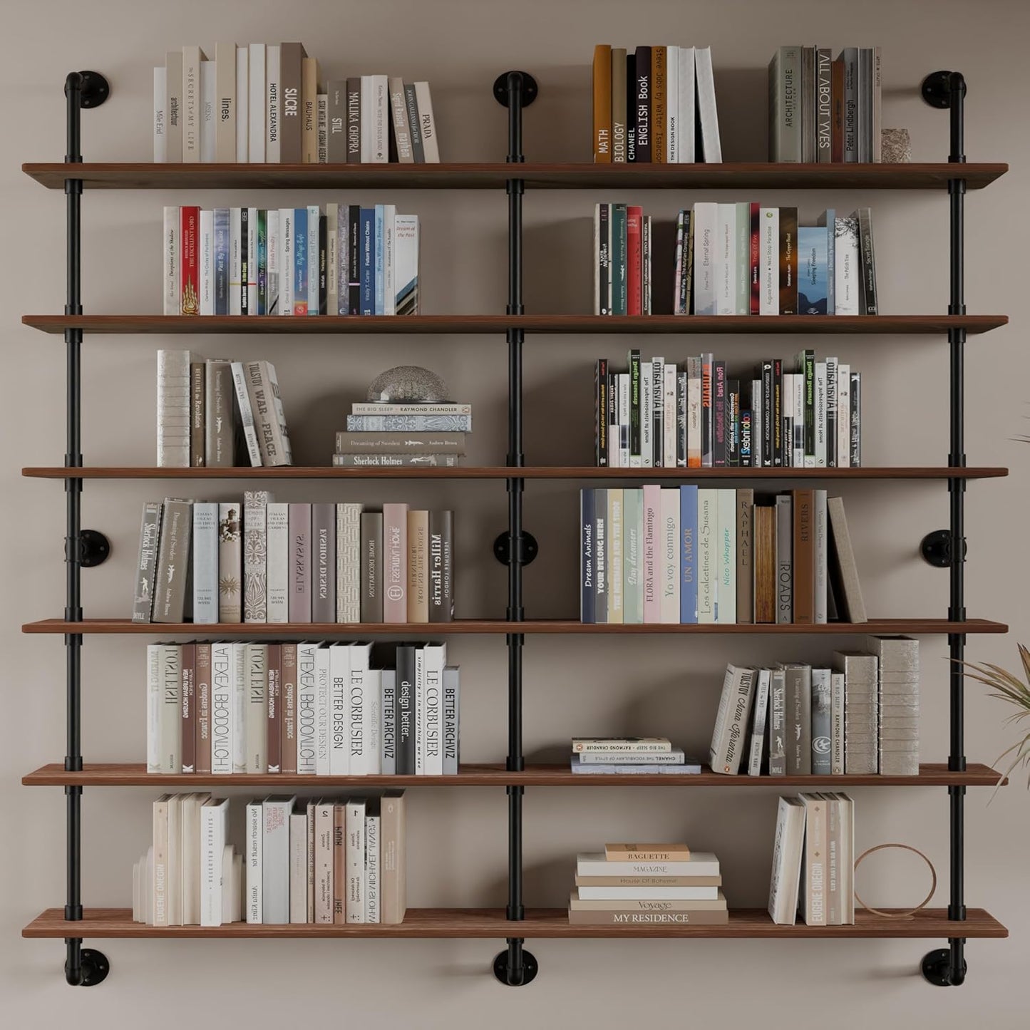 Floating Shelves for Wall Living Room Shelves Bookshelf Industrial Pipe Shelving Shelf Real Wood Planks 60 inch Rustic Wall Shelves Hanging Bookshelves Farmhouse Kitchen Bar Shelving