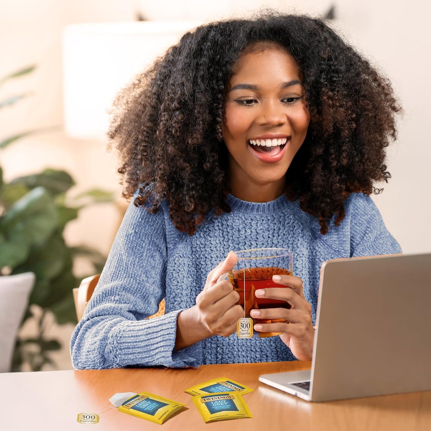 Twinings Lady Grey Black Tea Individually Wrapped Bags, 100 Count (Pack of 1), Orange Peel & Lemon Peel, Fresh and Uplifting, Caffeinated, Enjoy Hot or Iced, 100 Teabags