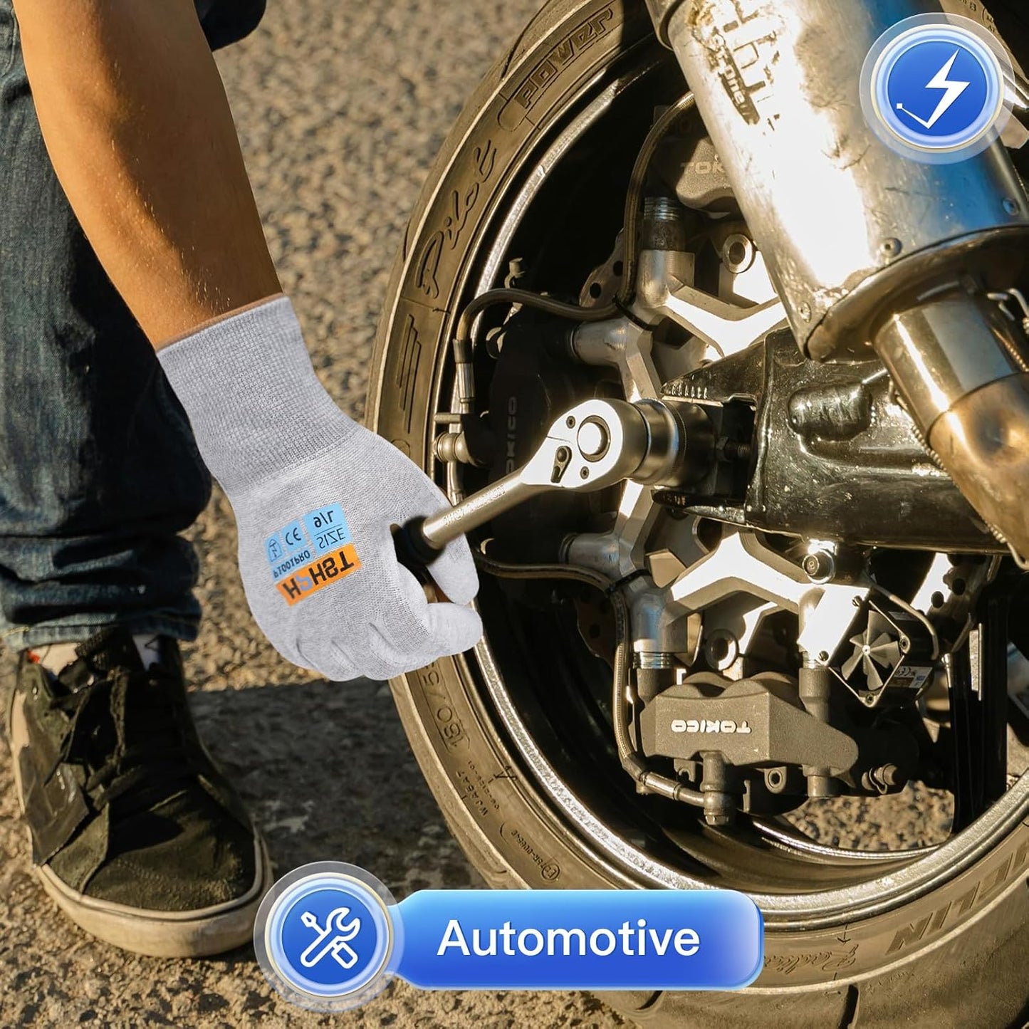 PU Coated Safety Work Gloves, 12 Pairs Work Gloves Mechanic Working Seamless Knit Glove with Polyurethane Coated Smooth