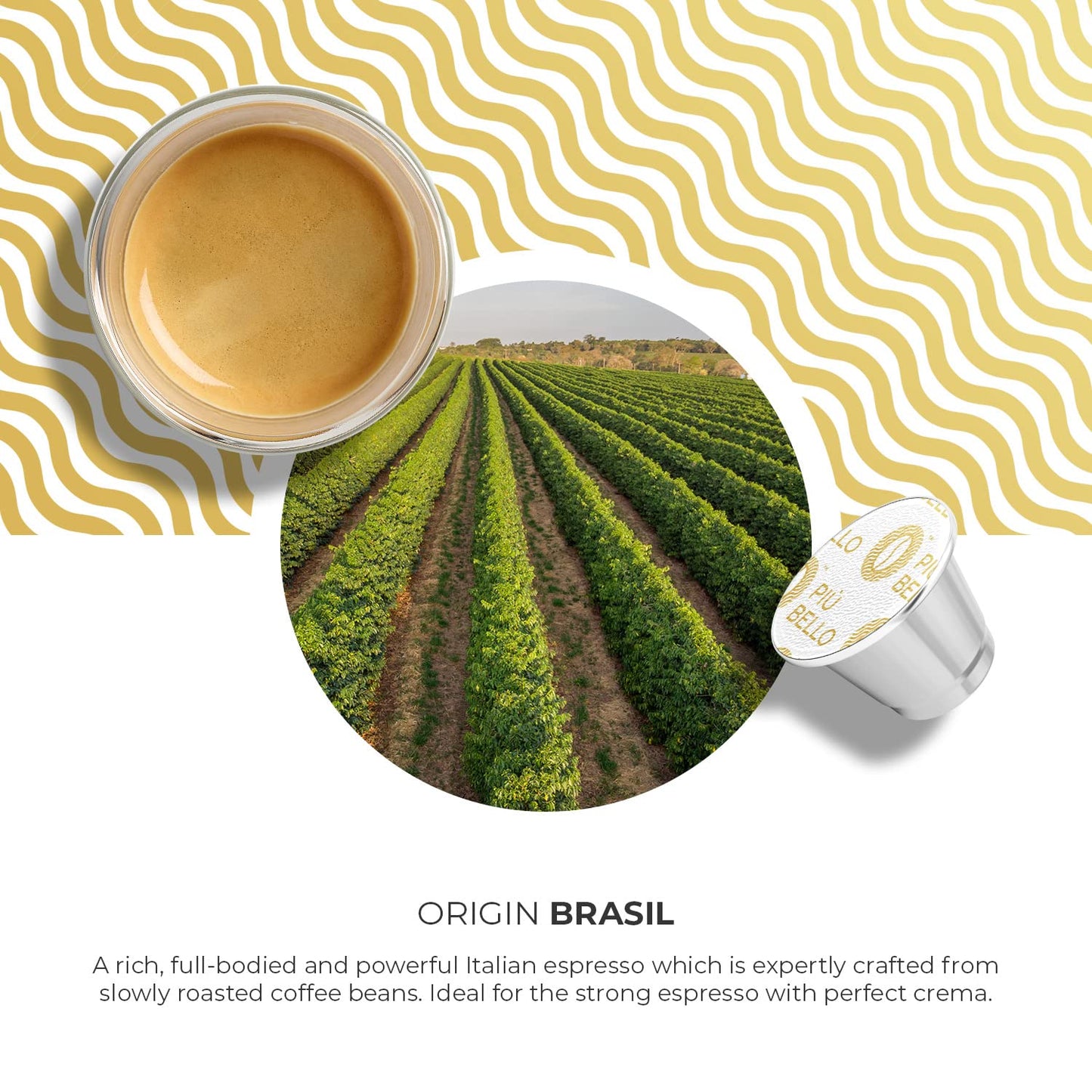 Piu Bello Espresso Coffee Pods for Nespresso Original Machines – Variety Pack – Compatible Capsules with 3 Intense Flavors – Dark Roast, Low Acidity – Rich & Balanced Taste – Kosher (3-Flavor Multipack, 60 Count)