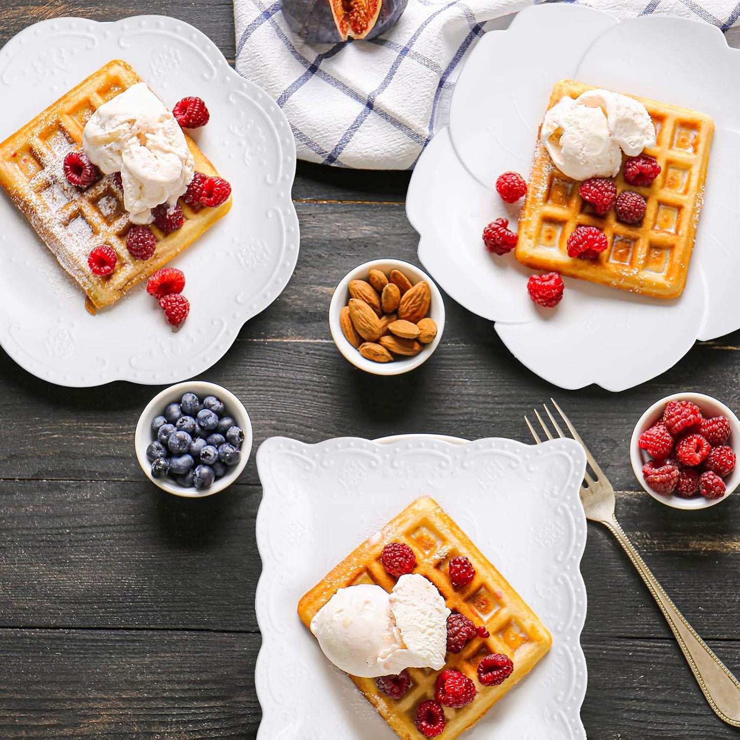 Sawysine 6 Pack 3 Tiers Dessert Stand Plastic Cupcake Stand Serving Trays Cupcake Display Stand Cookie Tray for Party and Platter for Home(Black)