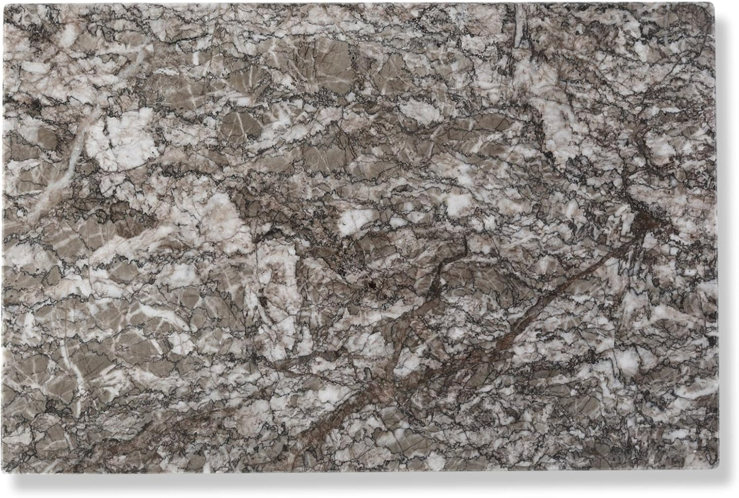 Koville Natural Marble Cutting Board for Kitchen Pastry Bread, 12" x 8" Real Stone Slab Marble Cheese Board for Counter, Decorative Boards Serving Boards for Home Kitchen(Morocco-Zagora Gray)