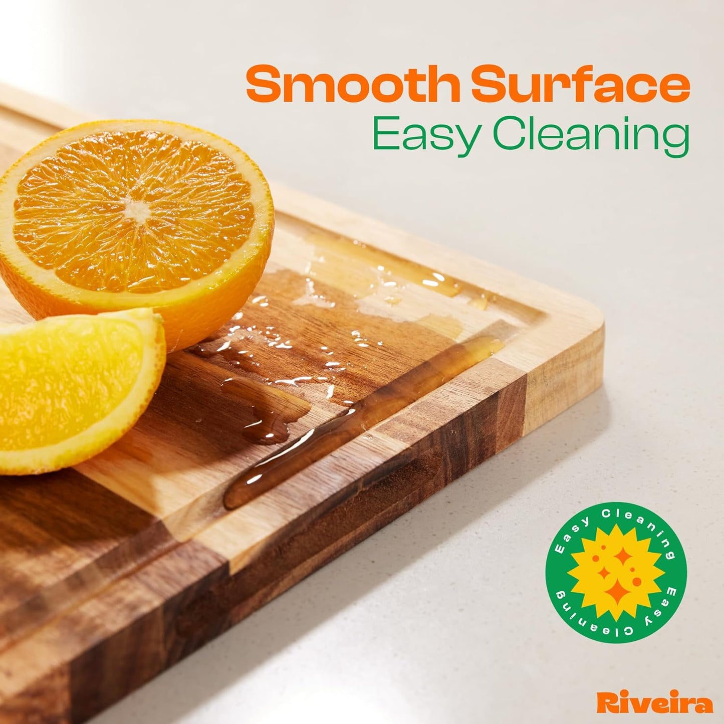 Riveira Acacia Wood Cutting Board – Gourmet Acacia Grandeur: 20 x 14 Wooden Cutting Board – Natural Wooden Cutting Boards For Kitchen Decorative – Innovative Juice Grooves Acacia Wooden Chopping Board