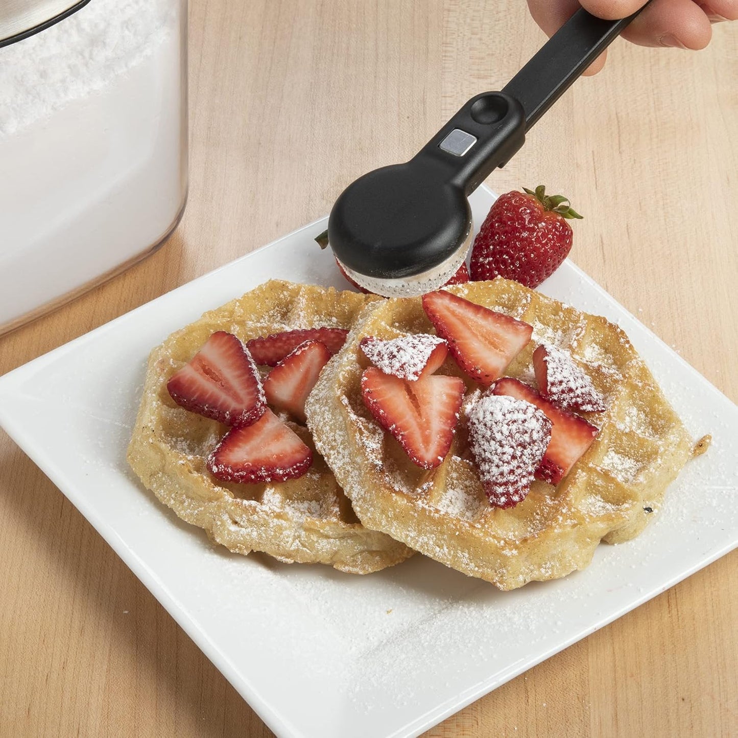 Progressive International ProKeeper+ Clear Plastic Airtight Food Baker's Kitchen Storage Organization Container Canister Set with Magnetic Accessories, 2- Piece Set (Powdered Sugar 1.4-Quart)