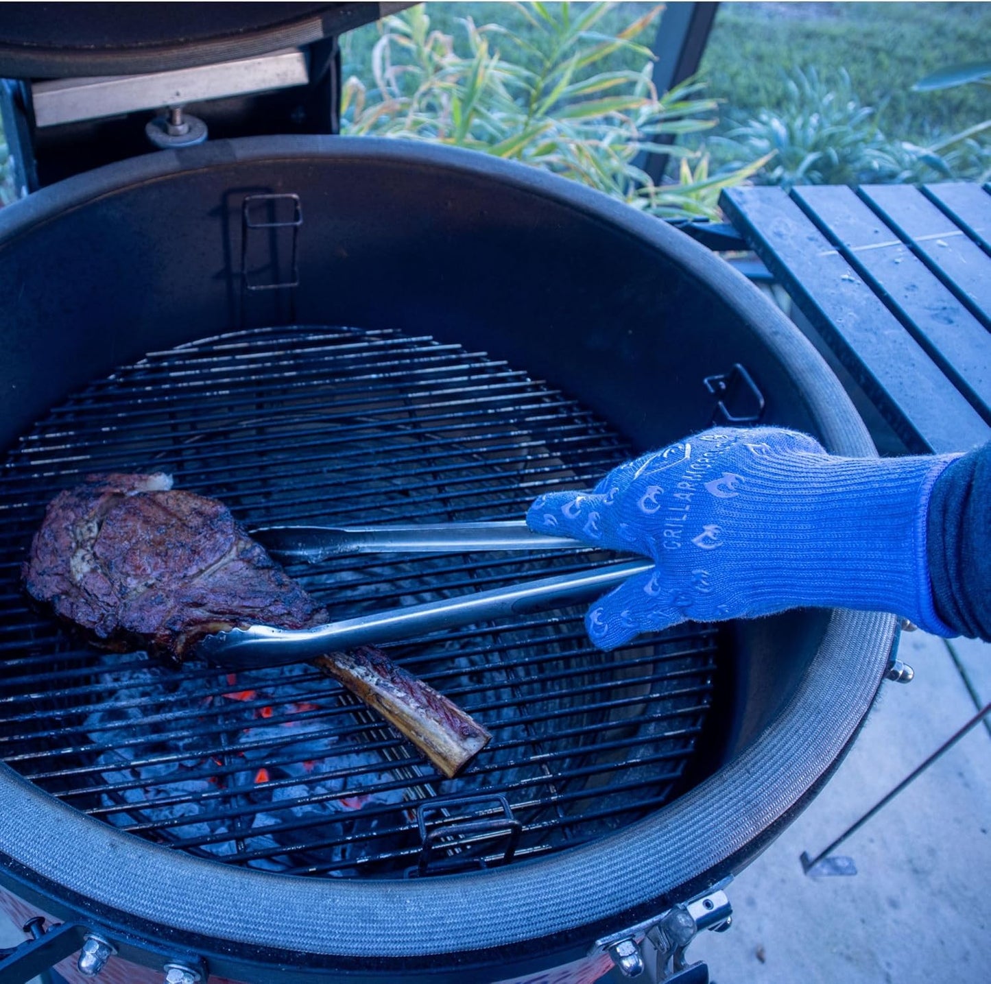 Grill Armor Oven Gloves 932°F Extreme Heat & Cut Resistant Oven Mitts with Fingers for BBQ, Cooking, Grilling, Baking – Accessory for Smoker, Cast Iron, Fire Pit, Camping, Fireplace and More