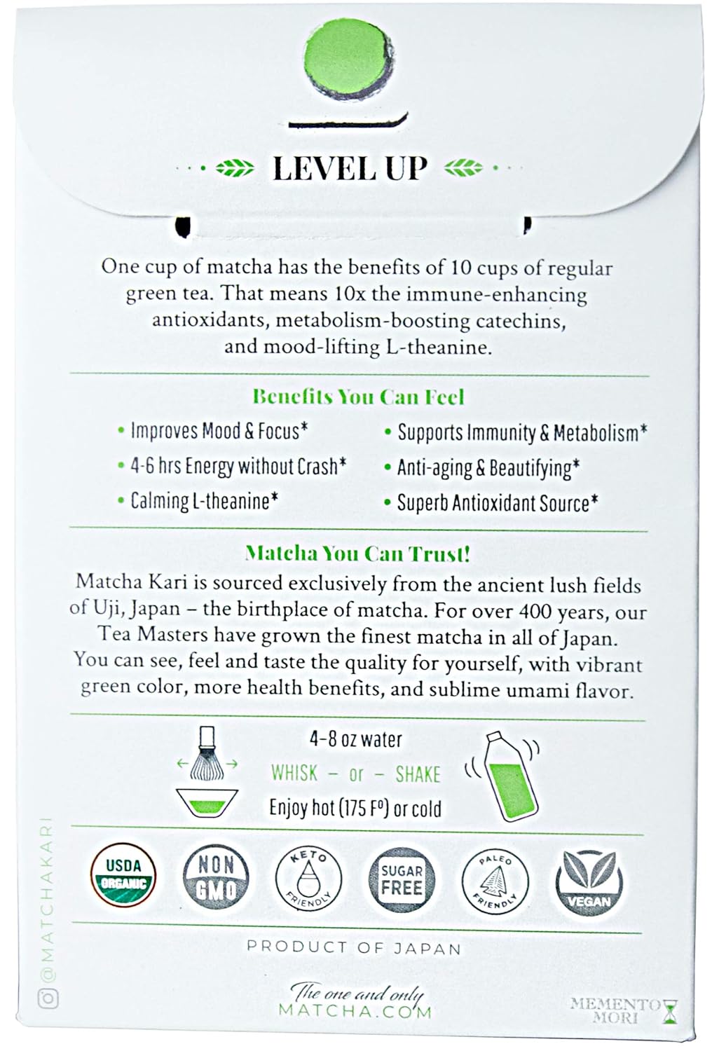 Matcha Green Tea Powder Single Serving Sticks, Dr. Weil's Ceremonial Organic Matcha Powder Singles Packets - Individual Matcha Tea Packets (12)