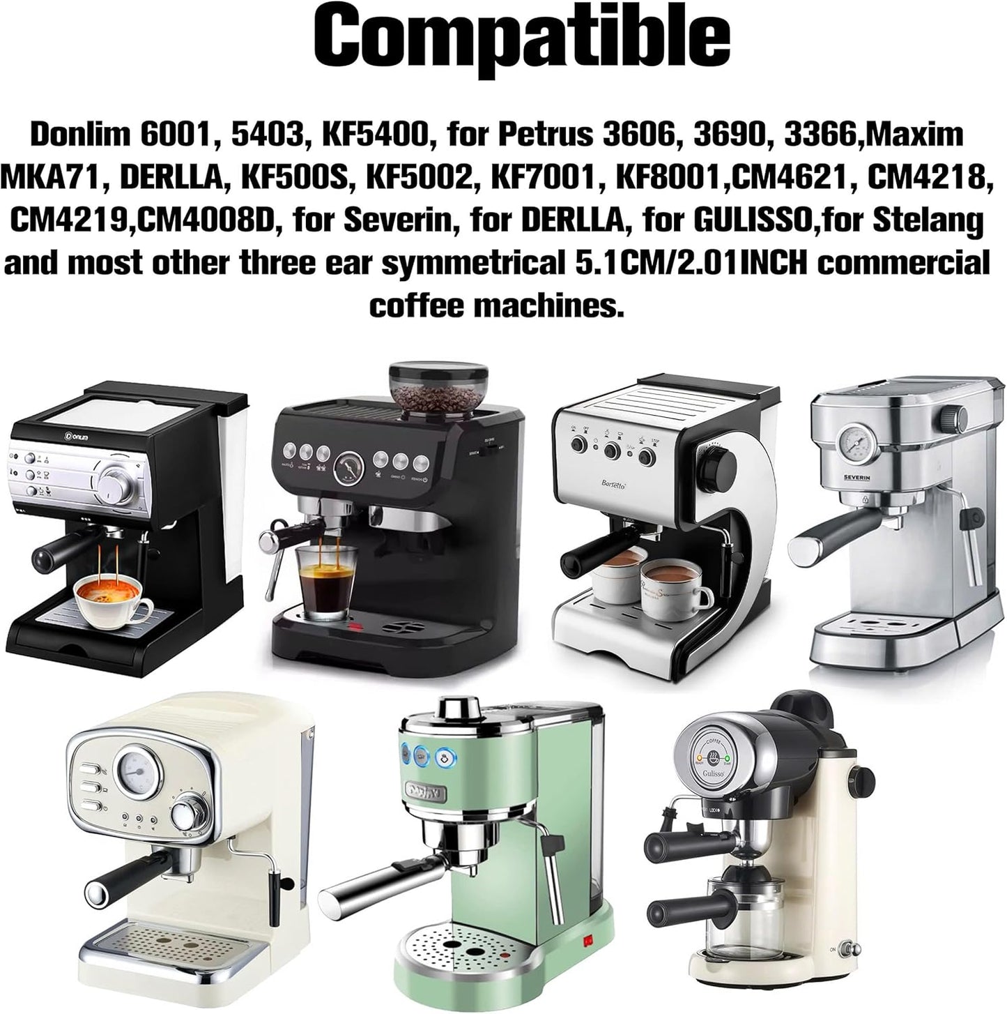 Coffee Espresso Machine Handle Replacement Parts, Cafe Bracket Handle for Lidl Silvercrest CM4621 CM4216 KF5002 KF500S Barista (for 51mm Portafilter Basket - Not included)