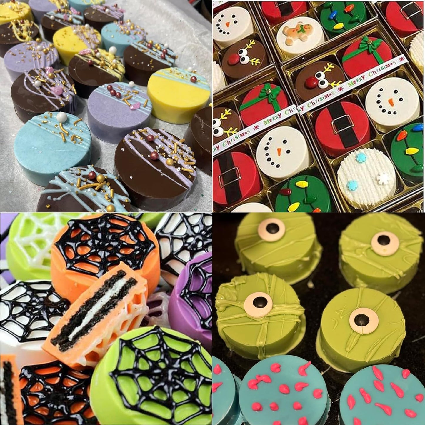 Round Chocolate Cookie Silicone Molds, New Size 12-Cavity Cylinder Chocolate Cover Cookie Silicone Molds for Candy Mini Cakes Jelly Baking (Yellow)