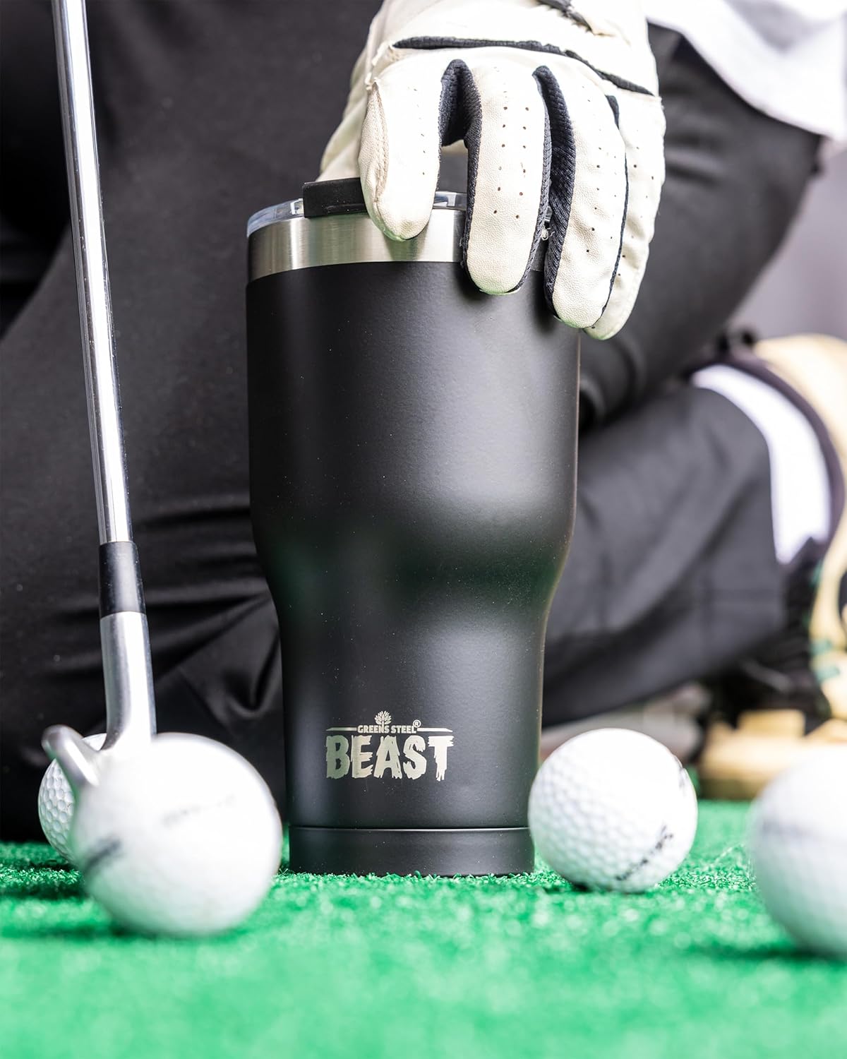 Beast 20 oz Tumbler Stainless Steel Vacuum Insulated Coffee Ice Cup Double Wall Travel Flask (Matte Black)