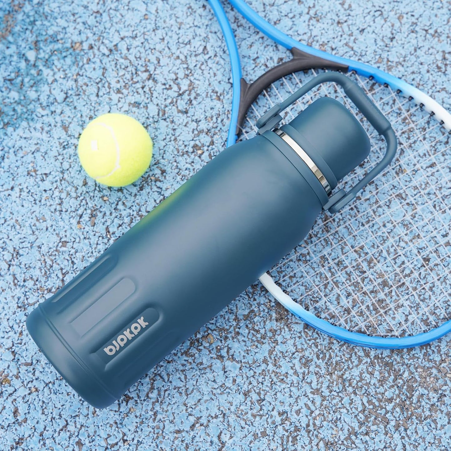 BJPKPK Insulated Water Bottle 50oz Stainless Steel Water Bottles with Handle and Lid Dishwasher Safe Metal Thermos for Traveling,Laguna