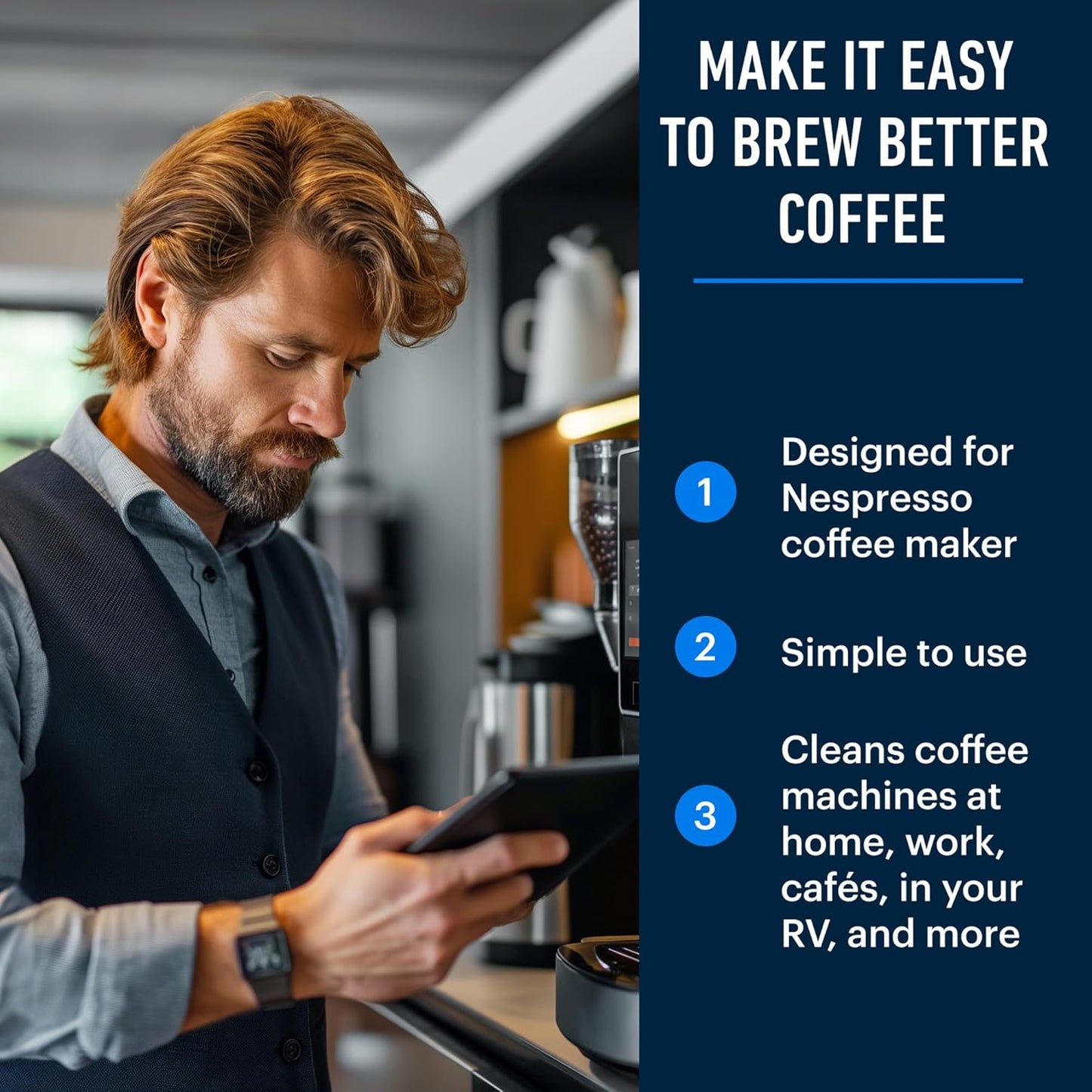 Essential Values Descaling Solution Compatible with De Longhi - Coffee Descaler - Coffee Maker Cleaner - Kettle, Espresso Machine Cleaning - 12 Month Supply 2-Pack