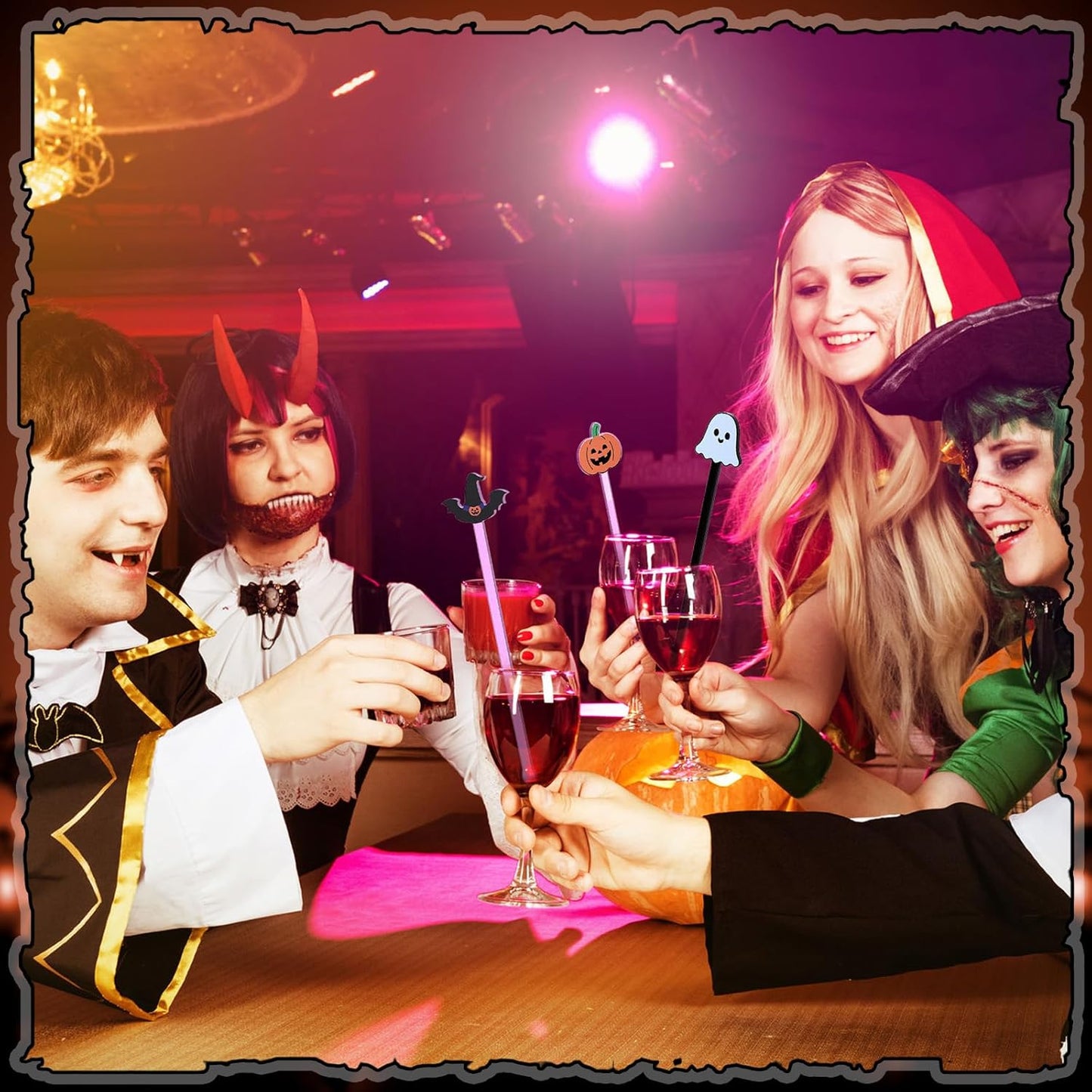 Remerry 18 Pcs Halloween Swizzle Sticks 6.7 Inches Halloween Reusable Stir Sticks Acrylic Drink Stirrers Pumpkin Ghost Witch Cocktail Coffee Stirrers Bulk for Coffee Bar Milk Party Decor(Mixed)