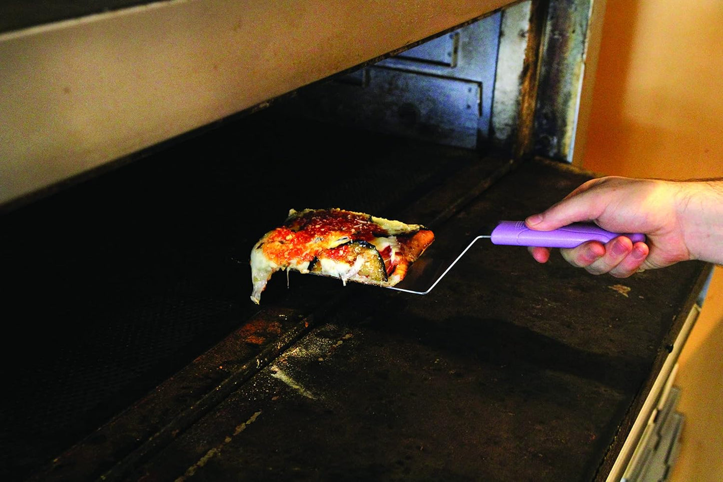 Mercer Culinary Millennia Turner/Spatula, 8 Inch x 3 Inch Blade, Purple Handle