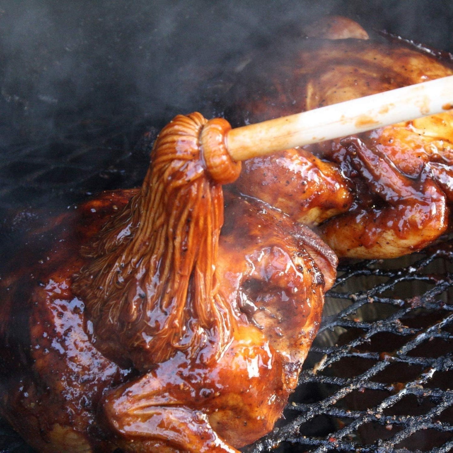 Better Grillin BBQ Bastin Mop Basting Barbecue Brush/Mop Easily Applies Marinades, Sauces, Washes Out, 16in Handle, 1pk