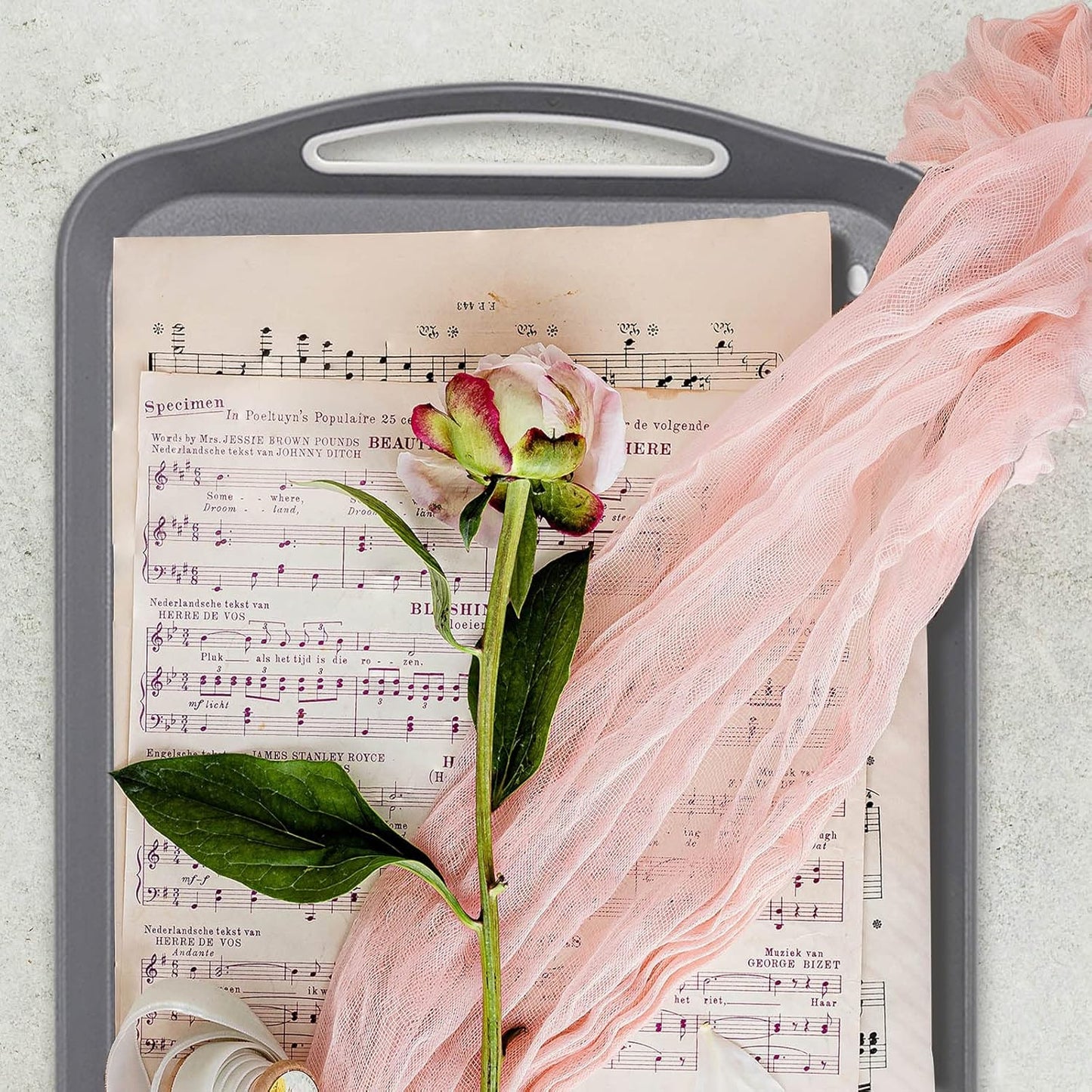 17.7" x 12.5" Anti-Slip Serving Trays with Handles, 3 Pcs X-Large Rectangular Food Serving Tray for Lap, Reusable and Durable, Grey