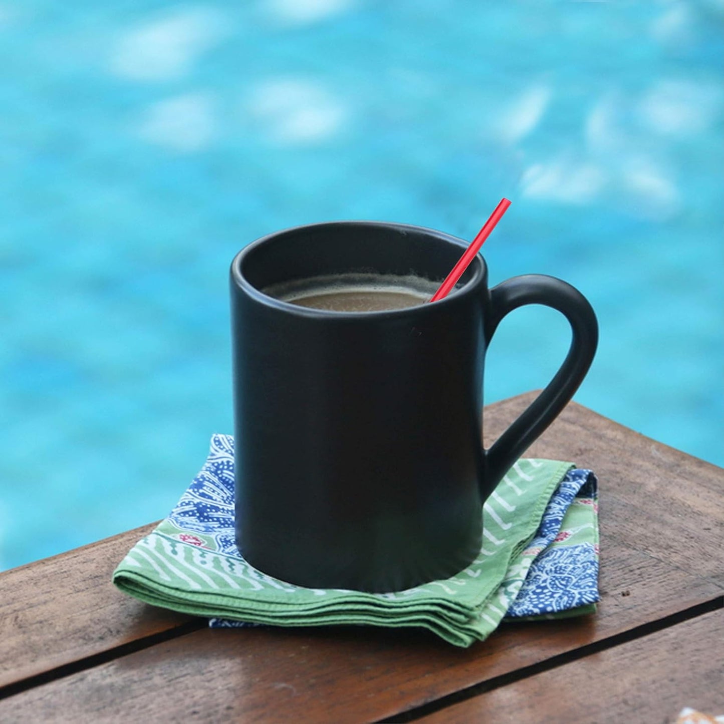 Crystalware Plastic Sip Stirrers, Cocktail and Coffee Stirrers, 5 Inch 1000/box, Red