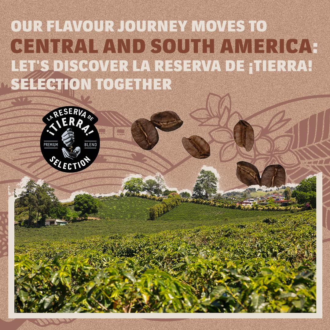 Lavazza Tierra! Selection Whole Bean Coffee Blend, Medium Roast, 2.2LB Bag , 100% Arabica, Rainforest Alliance Certified, sustainably grow