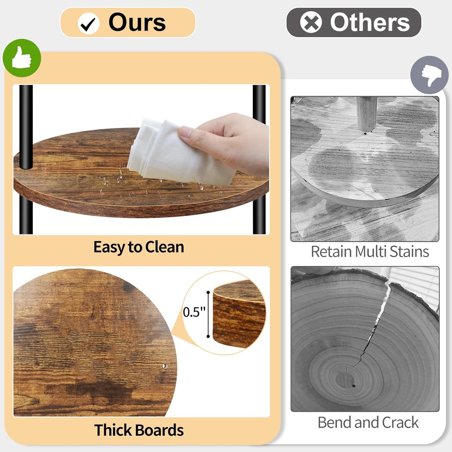 Cupcake Stand for 50 Cupcakes, 3 Tier Wooden Cupcake Stand Large Cupcake Stand Dessert Table Display Set Cupcake Tower Serving Trays for Party Supplies Vendor Display Farmhouse Decor