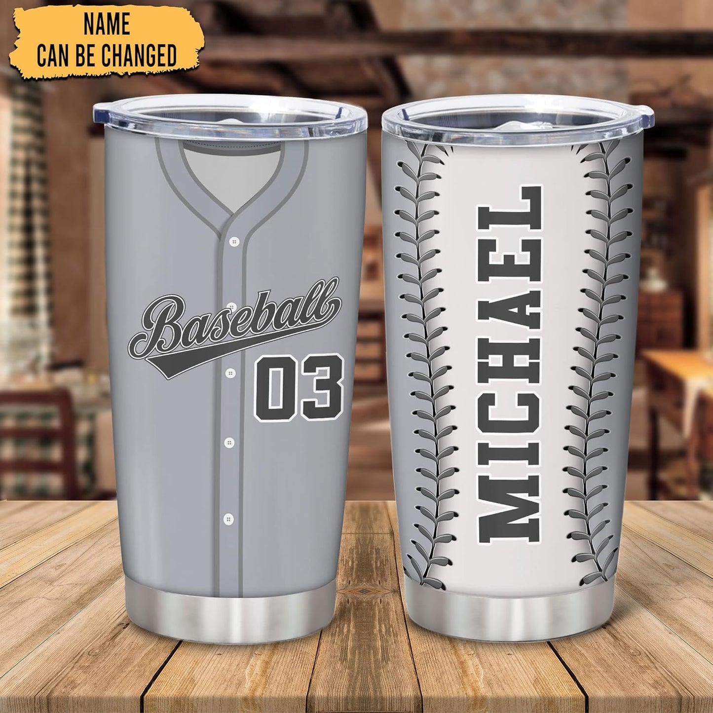 Hyturtle Personalized Baseball Tumbler Baseball Players Design Stainless Steel Double Walled Vacuum Insulated Tumblers 20oz30oz Coffee Travel Mug Cup Christmas Gift For Men Boys Friends Dad Sports Fan