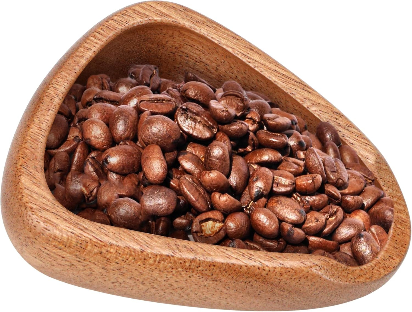Coffee Bean Dosing Cup – Single Tray Walnut Wood Espresso Accessories Measuring Tool for Tea Enthusiasts, Bar Use, Camping Gym & Home Use, Barista Quantitative Tool to Reduce Coffee Static Electricity
