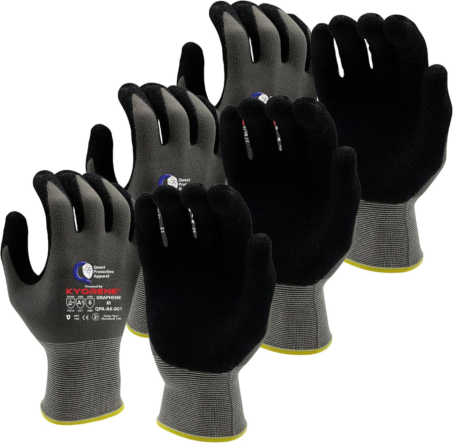 Quest Protective Apparel Cut Resistant Gloves - Puncture Resistant Cutting Gloves Work - Constructed with Graphene Technology