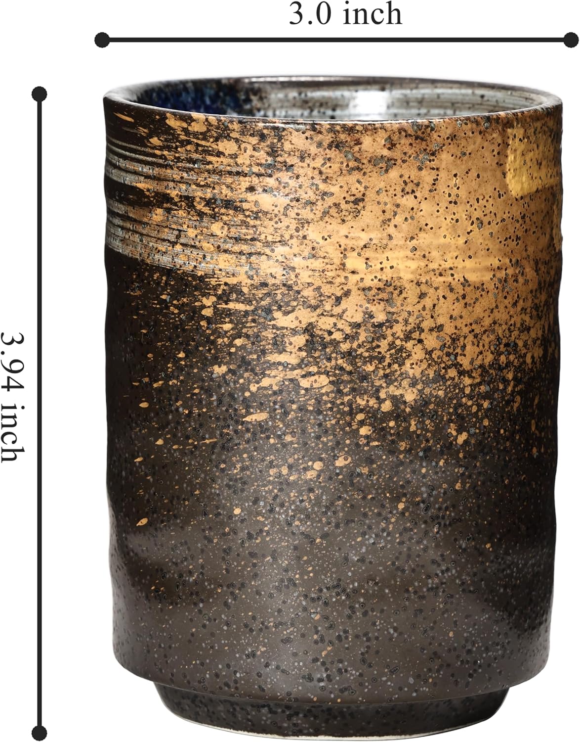 Ceramic Spoon Holder for Coffee Bar, Upright Tea Spoon Holder Cup, Coffee Stirrers Straws Stir Stick Holder, White